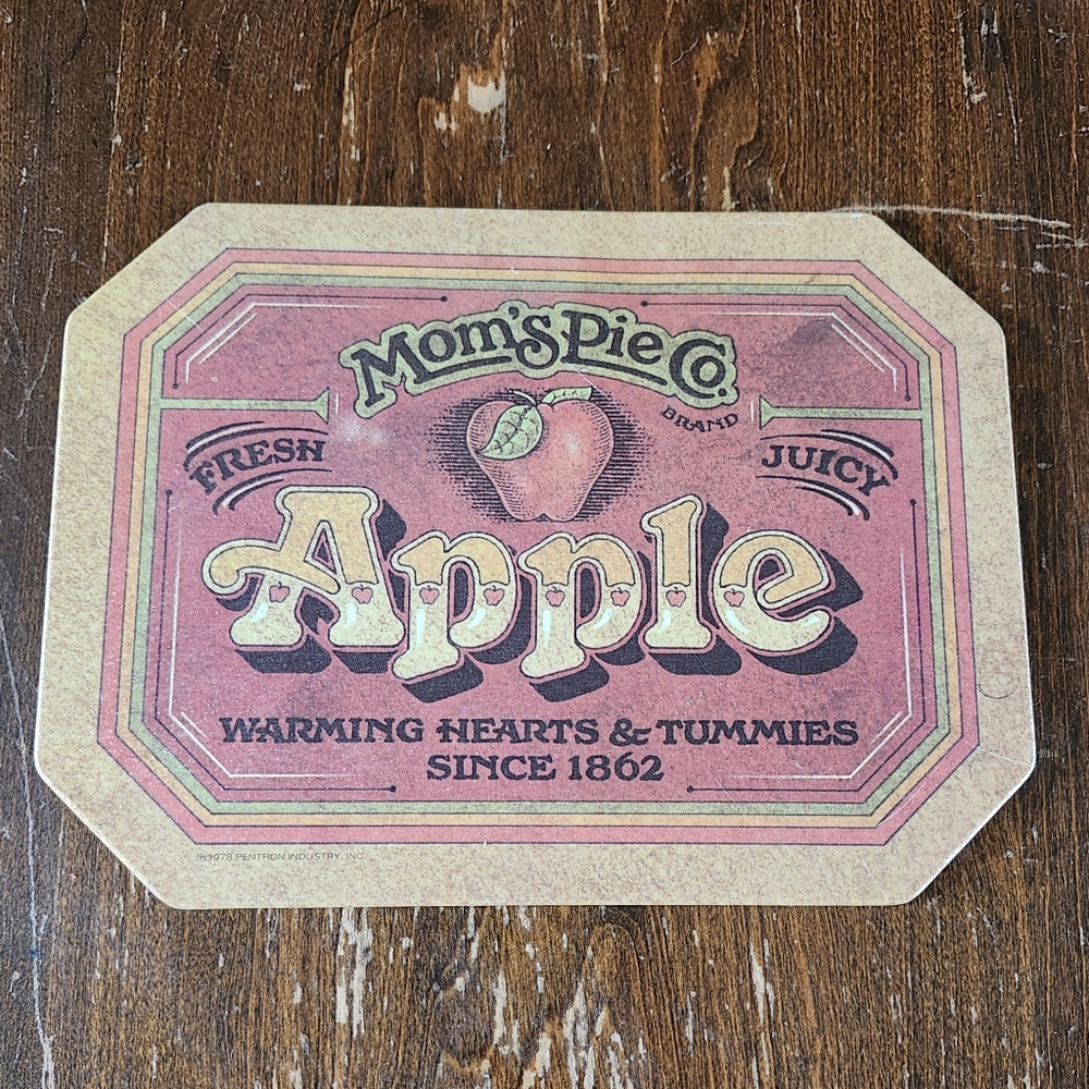 Vintage Insulated Hot Mat Mom's Pie Co. APPLE 1978 Ballonoff